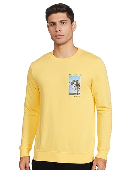 Men's Cotton Blend Crew Neck Sweatshirt