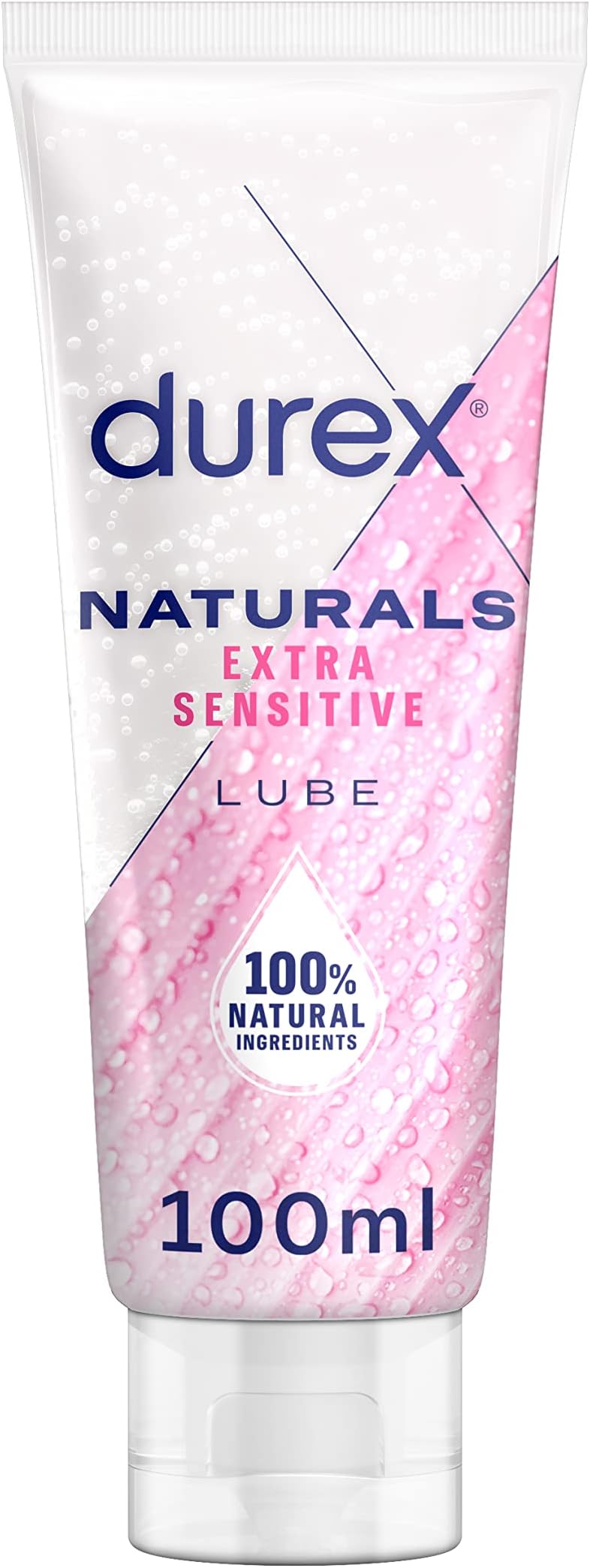 Durex Natural Extra Sensitive Water-Based Lube 100 ml, Intimate Gel Aloe Vera, Non-Sticky, Ph Friendly, Condom and Toy Compatible, Eases Vaginal Dryness
