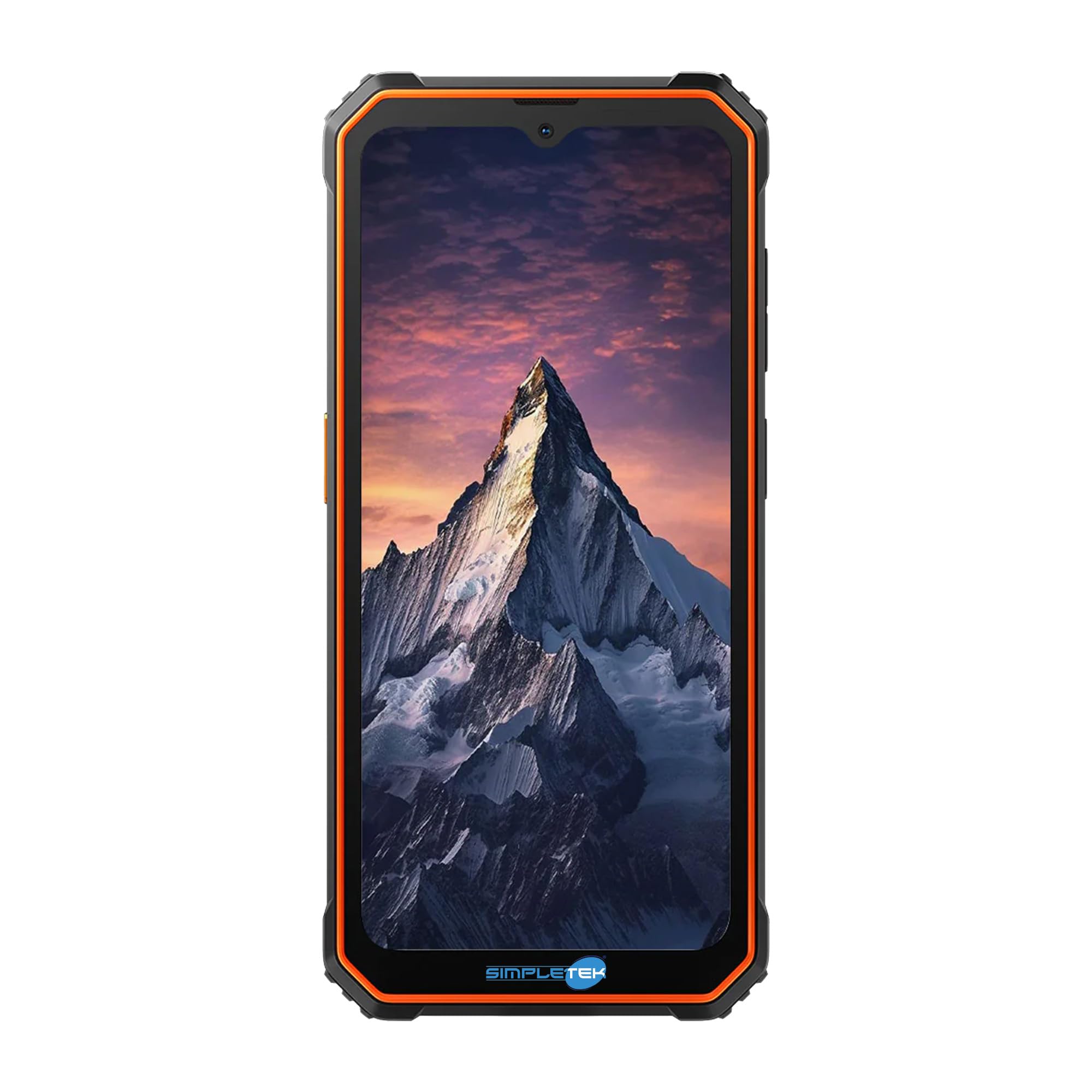 SIMPLETEK Smartphone profesional resistente, 128 GB ROM, 4 + 8 GB RAM Boost - batería de 5180 mAh, protección IP68/IP69K, Android 14, NFC, Dual SIM | Duradera