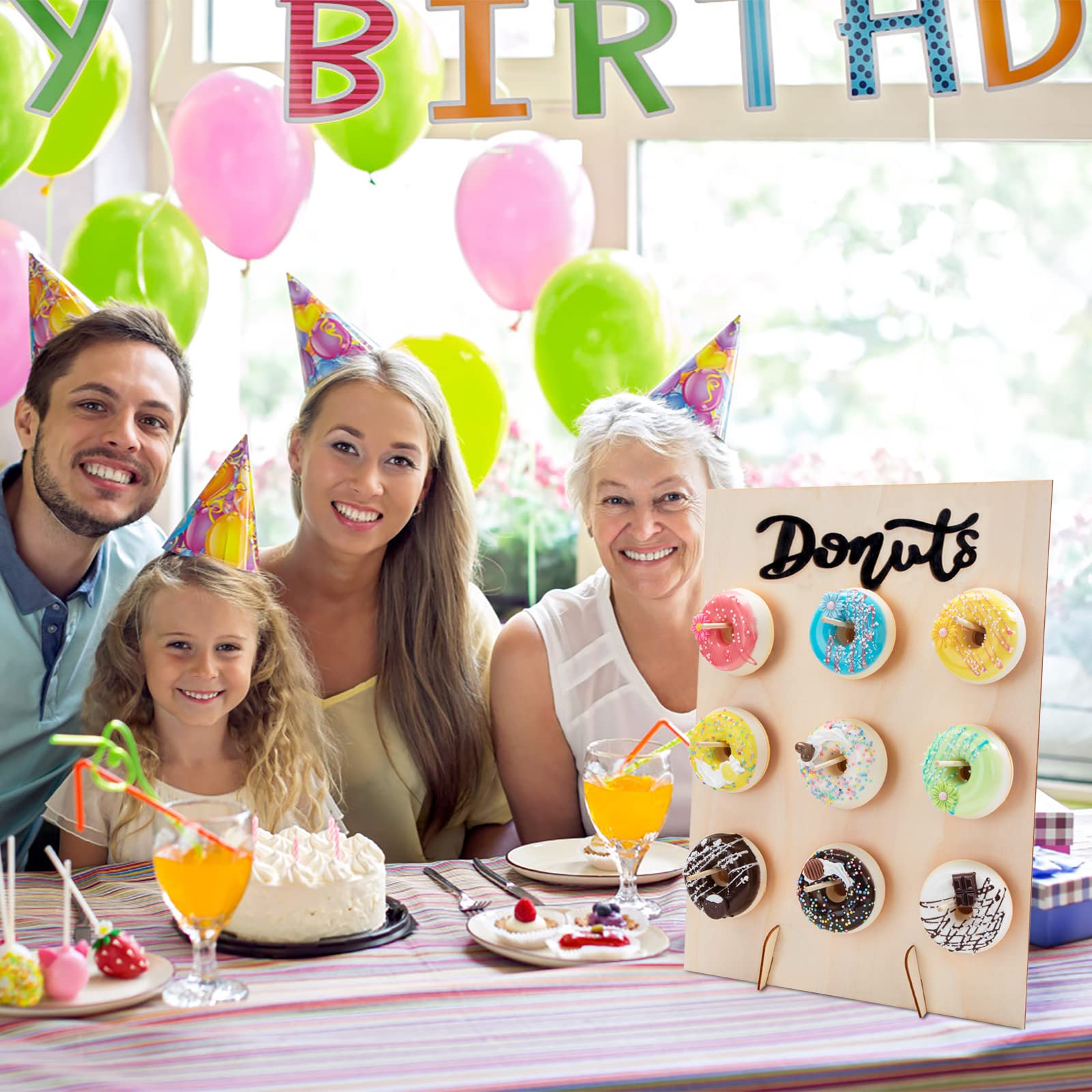 Support Mural à Donuts En Bois, Présentoir à Desserts, Pour Mariage