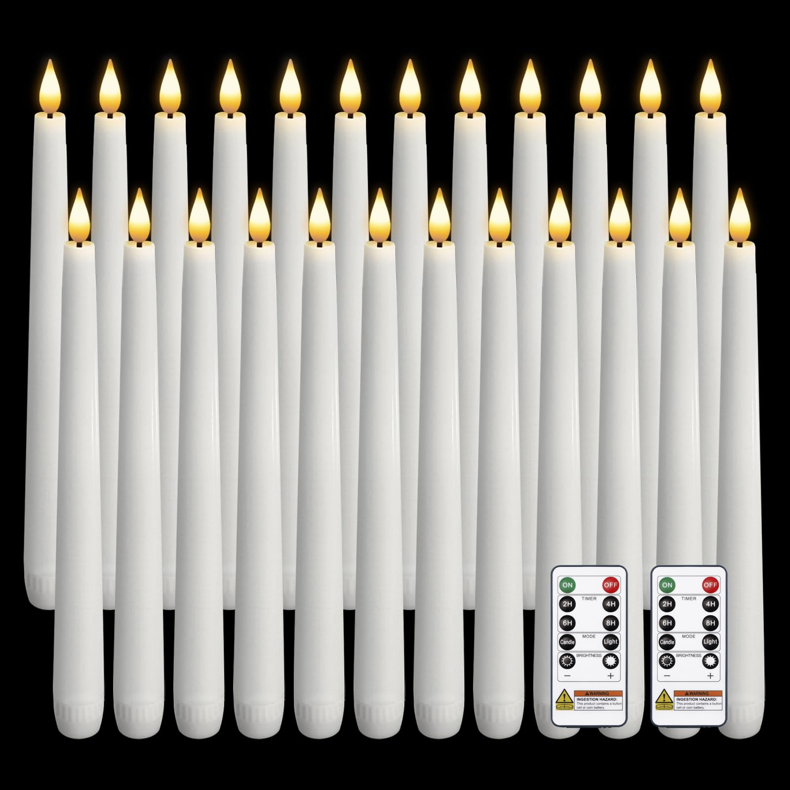 Photo 1 of Homemory Flameless Taper Candles (24 Pcs)