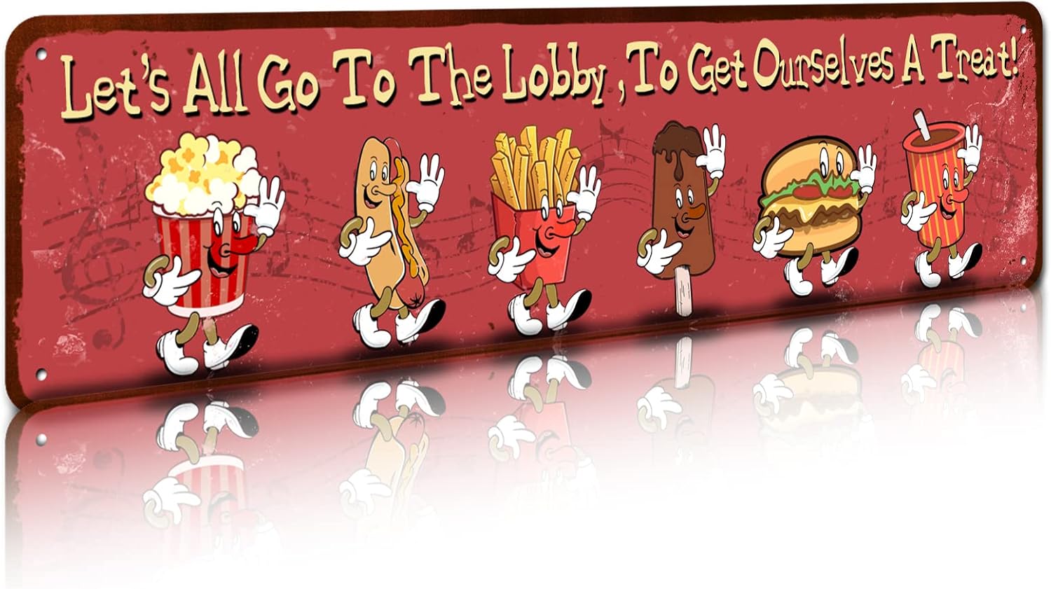 Amazon.com: SOYAVE Cute Movie Theatre Gaming Room Snacks Sign - Let's ...