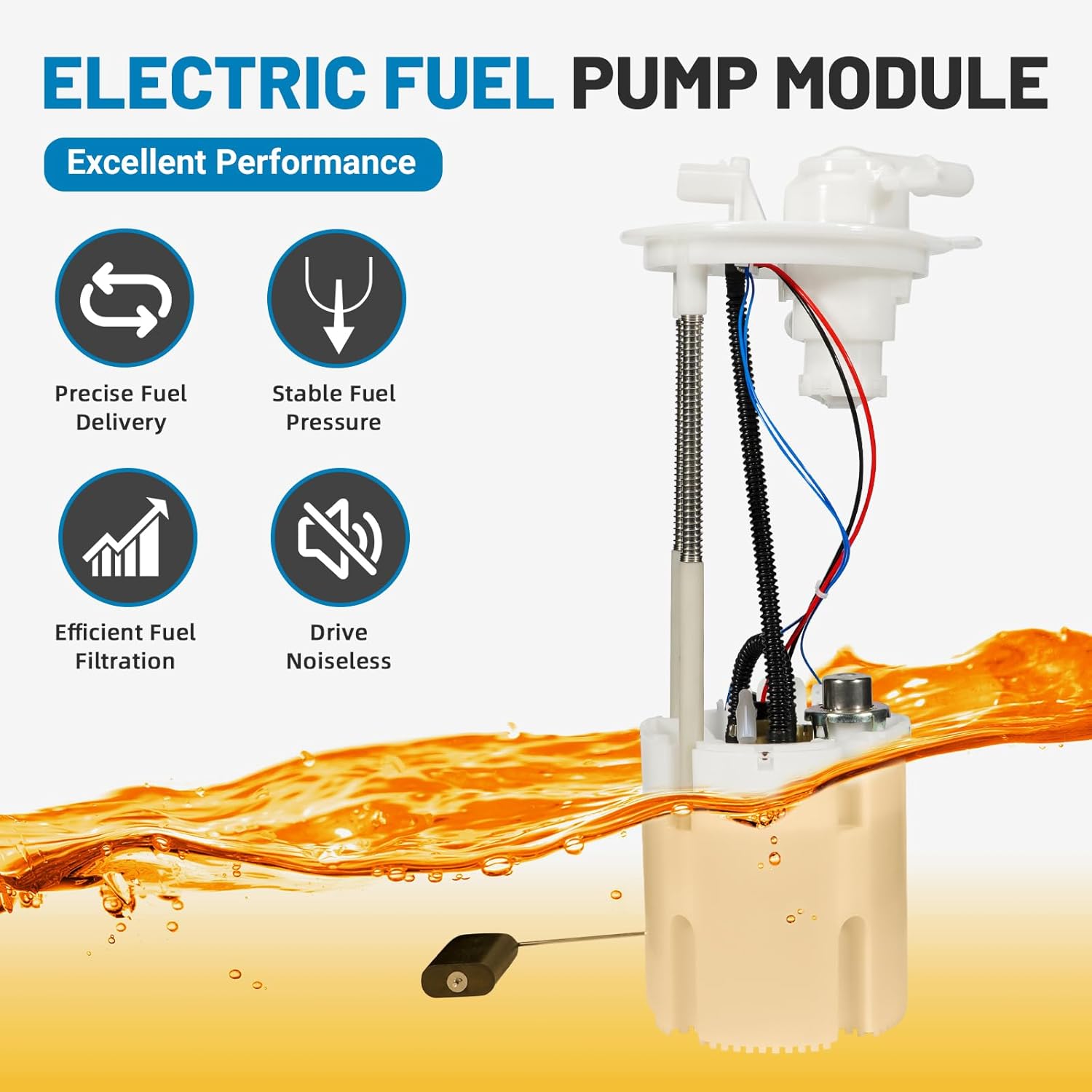 68399001AC Electric Fuel Pump Module Compatible with 2018-2022 Ram 1500 3.6L 5.7L,Replacement 68399001AA with Sending Unit