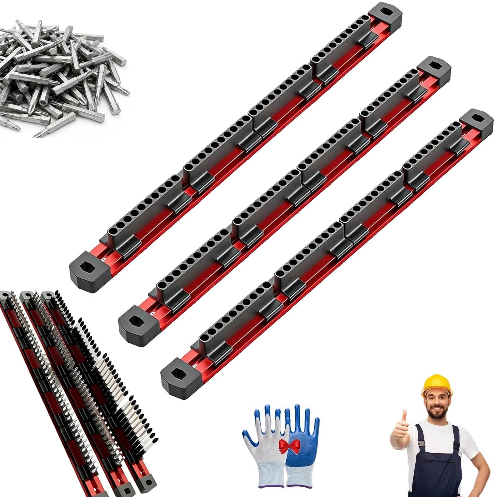 Porte-embouts sur rail coulissant en aluminium Pro Series à haute résistance