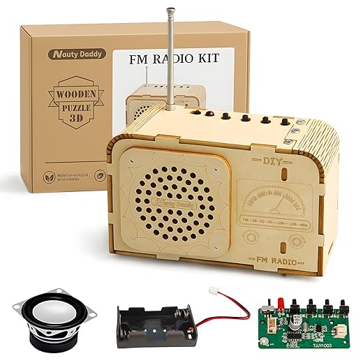 STEM Toys for Kids Age 8-14, Science Kits Educational DIY Radio Building Set - Wooden 3D Puzzle Electronics for 8-12 Year Olds