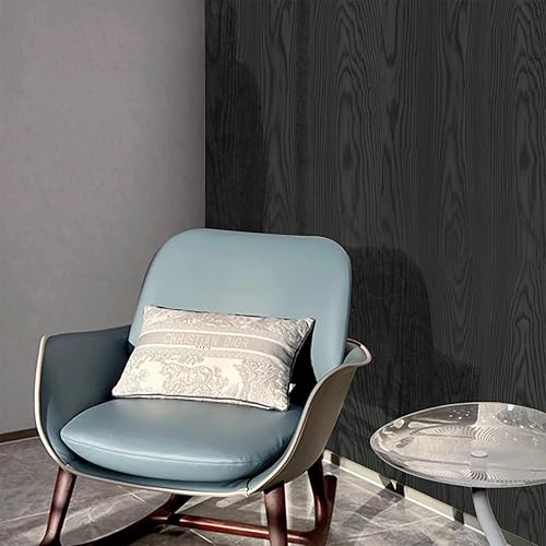 Miniatura 7 de Abyssaly Papel de contacto de madera gris, papel tapiz de madera gruesa natural para armarios, película autoadhesiva extraíble para decoración de