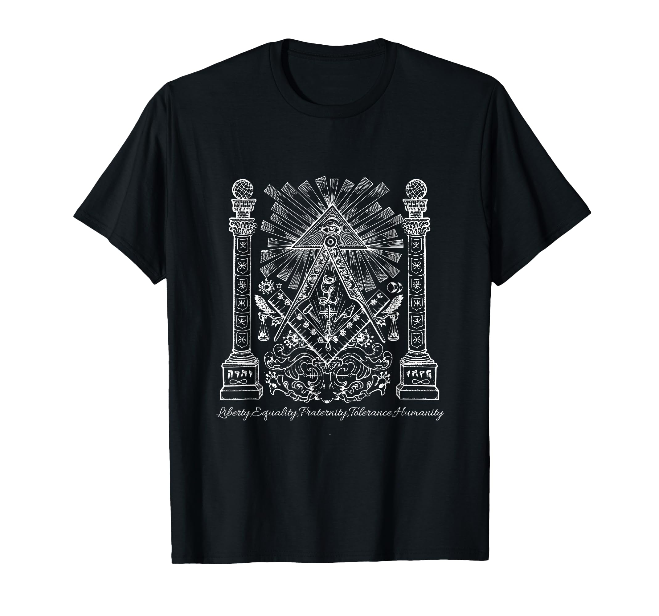 フリーメイソン　半袖　Tシャツ　のぞき魔　目　ホラー　プリント　インパクトT 目が合えば終わり フリーメイソン 半袖 Tシャツ のぞき魔 目