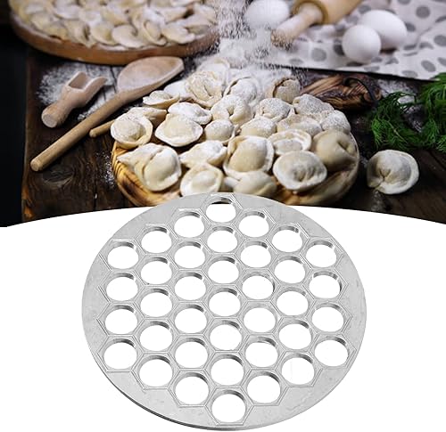 Miniatura 4 de Molde de bola de masa para ravioles, 37 agujeros para hacer albóndigas rusas Pelmeni, molde de metal para hacer albóndigas ravioles