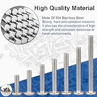Vista 4 de MroMax Tornillos de máquina M2.0.197 x 0.157 in Tornillos Phillips Cross Truss Head Tornillo 304 Pernos de sujeción de acero inoxidable 15pcs