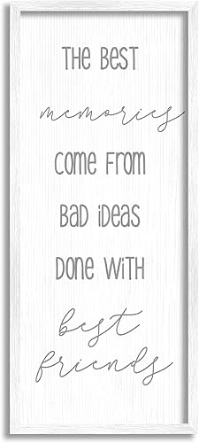 Miniatura 1 de Stupell Industries Los mejores recuerdos de malas ideas divertidas enmarcadas Giclée, diseño de Lil' Rue
