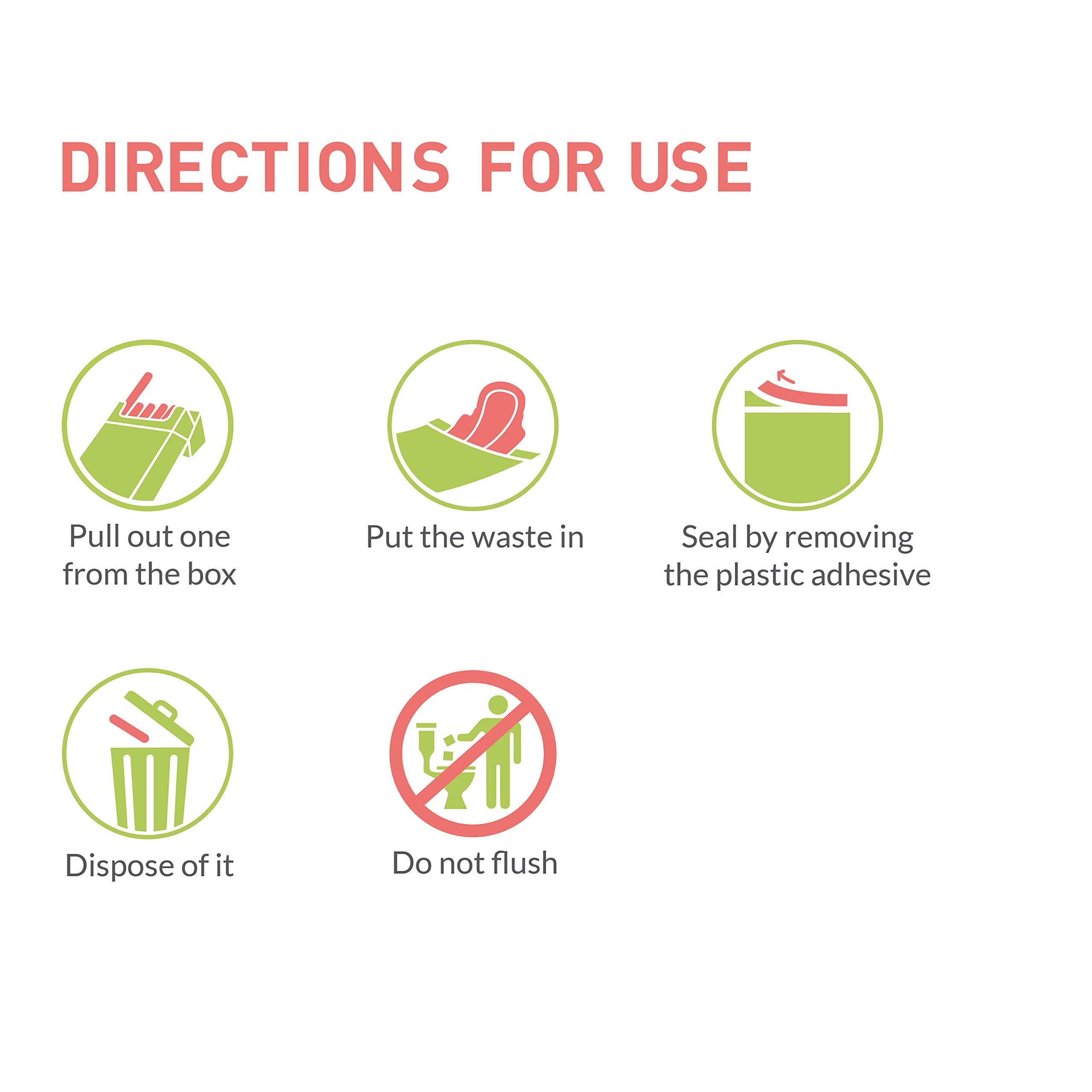 Sirona Sanitary Disposable Bags 75 Bags for Discreet Disposal of Tampons, Condoms, Diaper