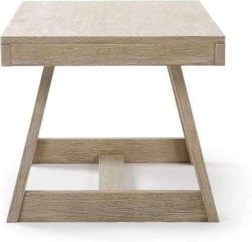 Miniatura 3 de Plank+Beam Mesa auxiliar rectangular clásica, mesa de centro de granja de 48 pulgadas, mini mesas centrales para espacios pequeños, mesa de té para