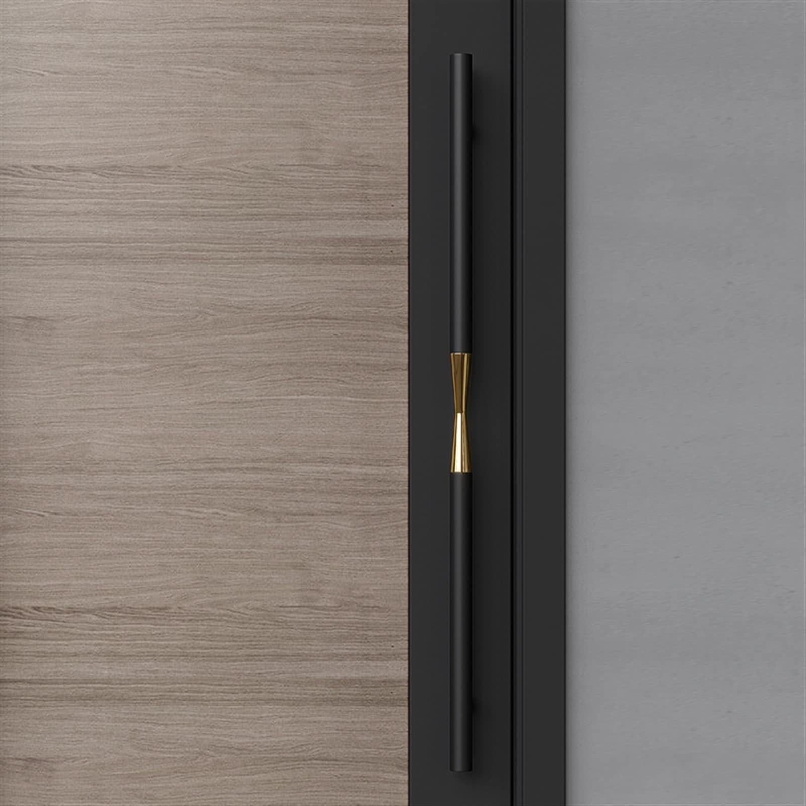 Poignée de porte en acier inoxydable or au fini satin brossé prestigieux