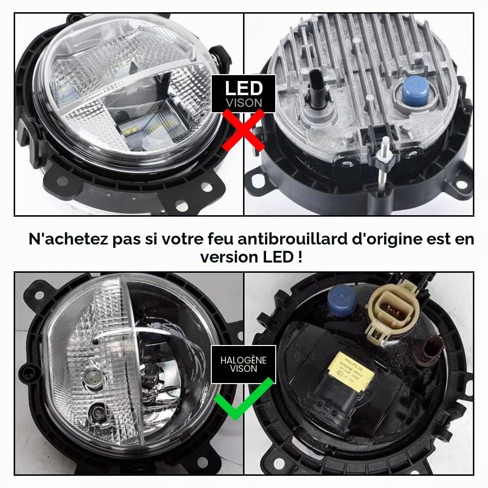 2x LED antibrouillard pour Mini Cooper F54 F55 F56 F57 Halo Ring DRL feu de stationnement