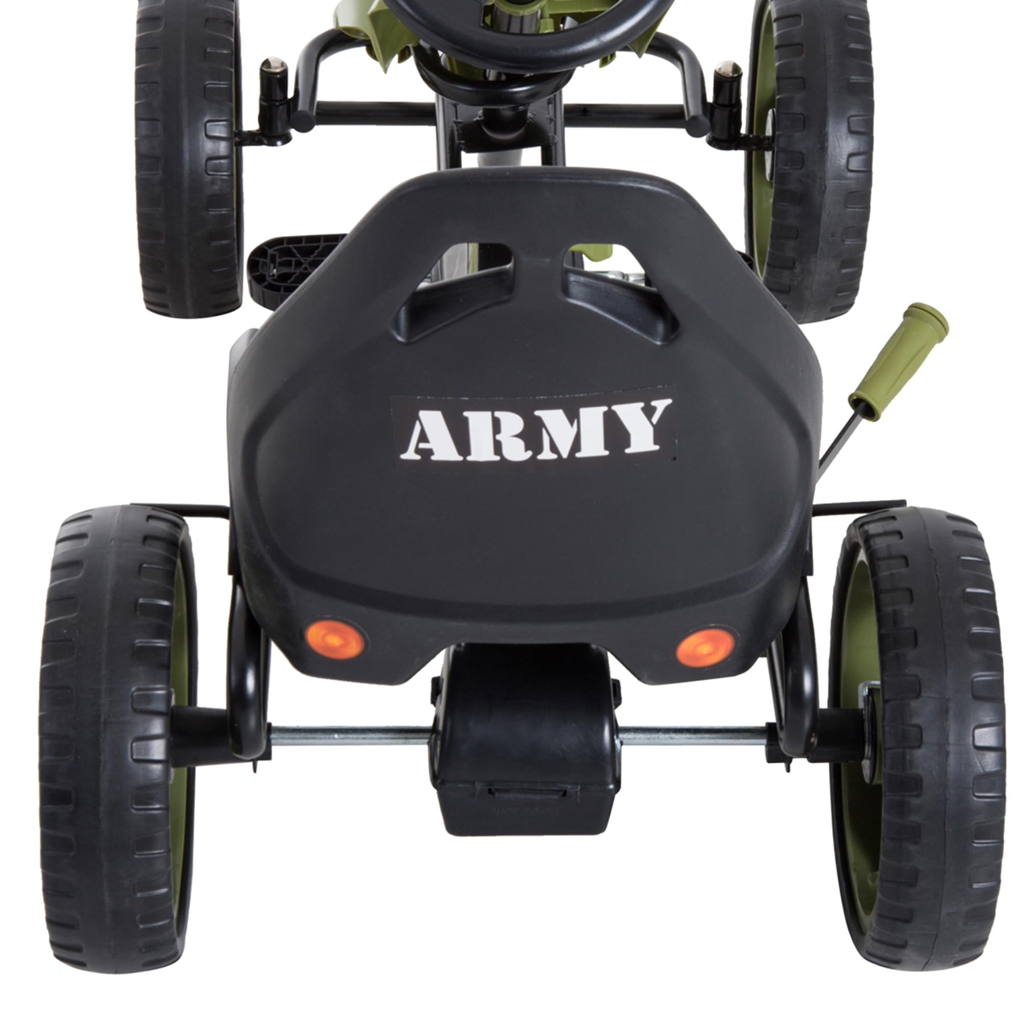HOMCOM Go Kart a Pedali per Bambini con Freno a Mano e Sedile Regolabile, Kart per Bambini 3-6 Anni con Pedale Antiscivolo e 4 Ruote in EVA, Verde