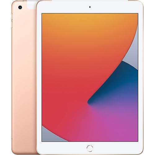 2020 Apple iPad (10.2-inch, Wi-Fi + Cellular, 128GB) - Gold (8th Generation)