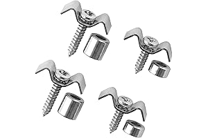 Musiclily 2x Chrome Vintage String Guides Retainers for Fender Strat & Tele Guitars