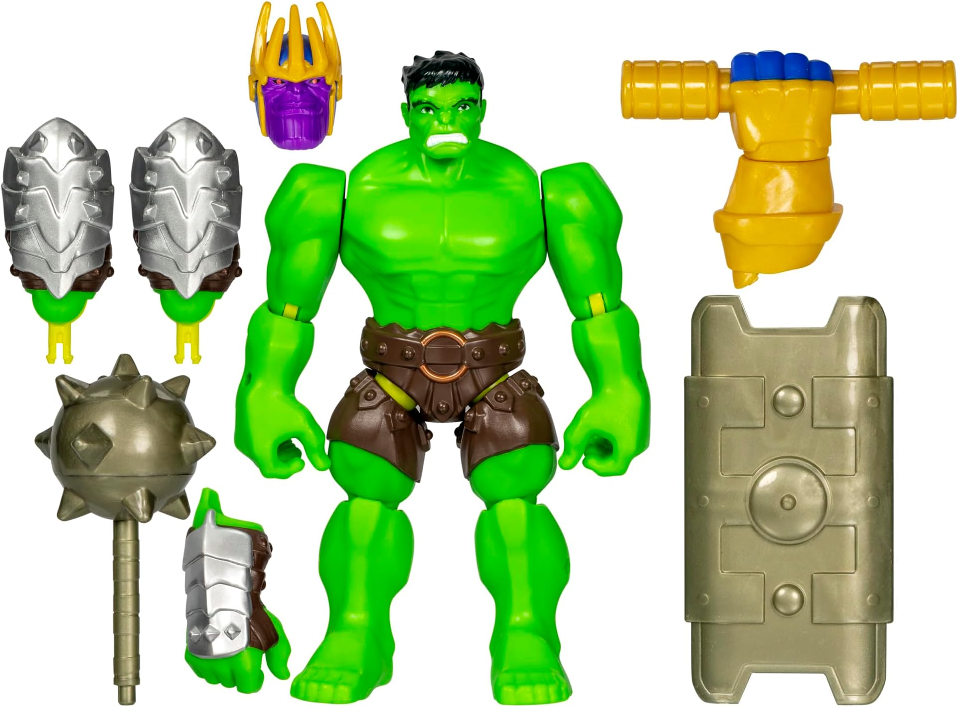 MixMashers Hulk Custom Avengers Deluxe Mix-and-Match Action Figure & Accessories, 5-Inch-Scale Super Hero Toys for Kids Ages 4+