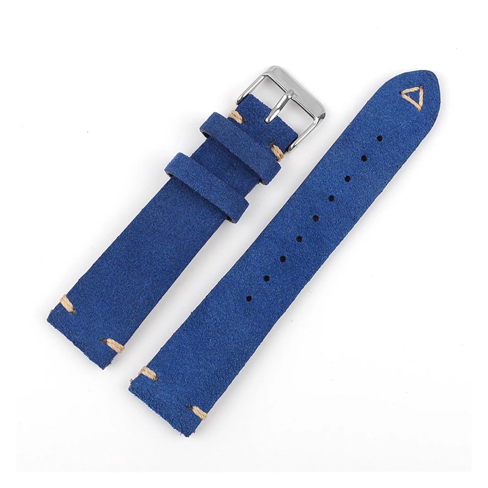 Correas de reloj, Correa de cuero gamuza for reloj(Dark blue,22mm)