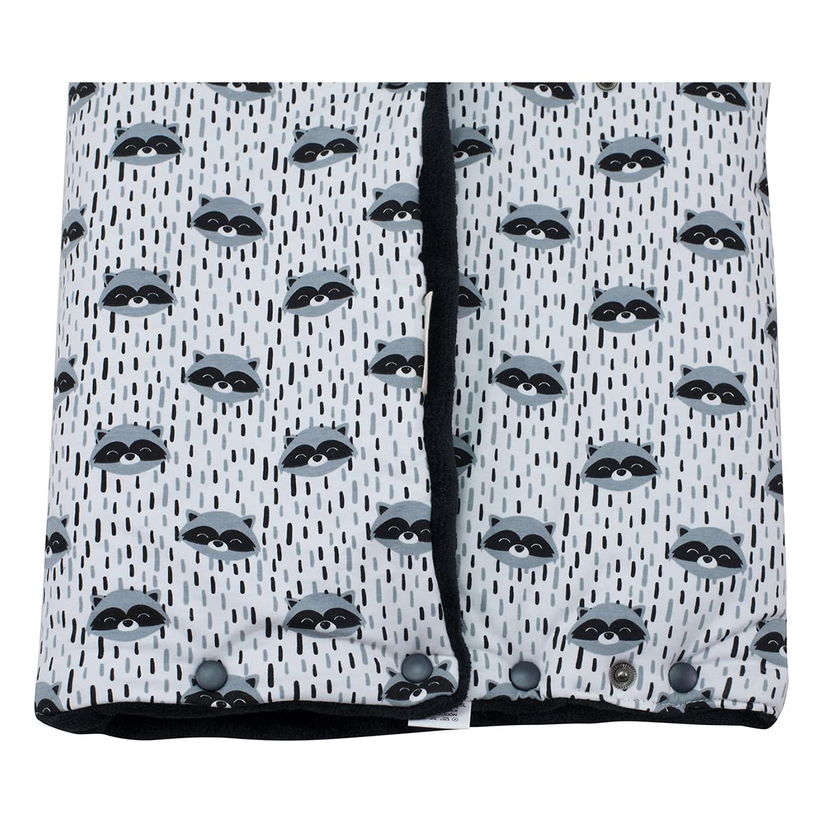 JYOKO KIDS Saco Capazo para Bebé de Polar Teddy Extra Suave – Antialérgico, Protección Óptima contra el Viento y Frío – Ideal para Piel Sensible, Recién Nacidos y Bebés (RACCOON, POLAR)