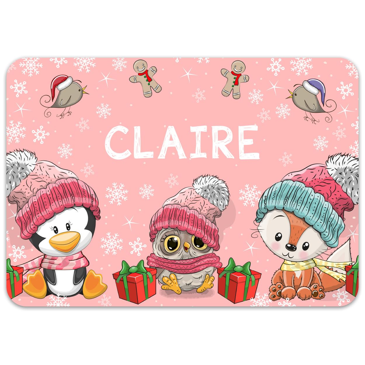 Paper Themes Cute Animals Personalised Christmas Placemats (Cute Animals)