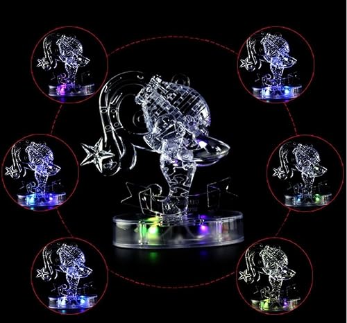 Miniatura 3 de Graces Dawn Crystal Doce Constelaciones Deluxe Rompecabezas 3D Decoración de cristal colorido (Aquarius)