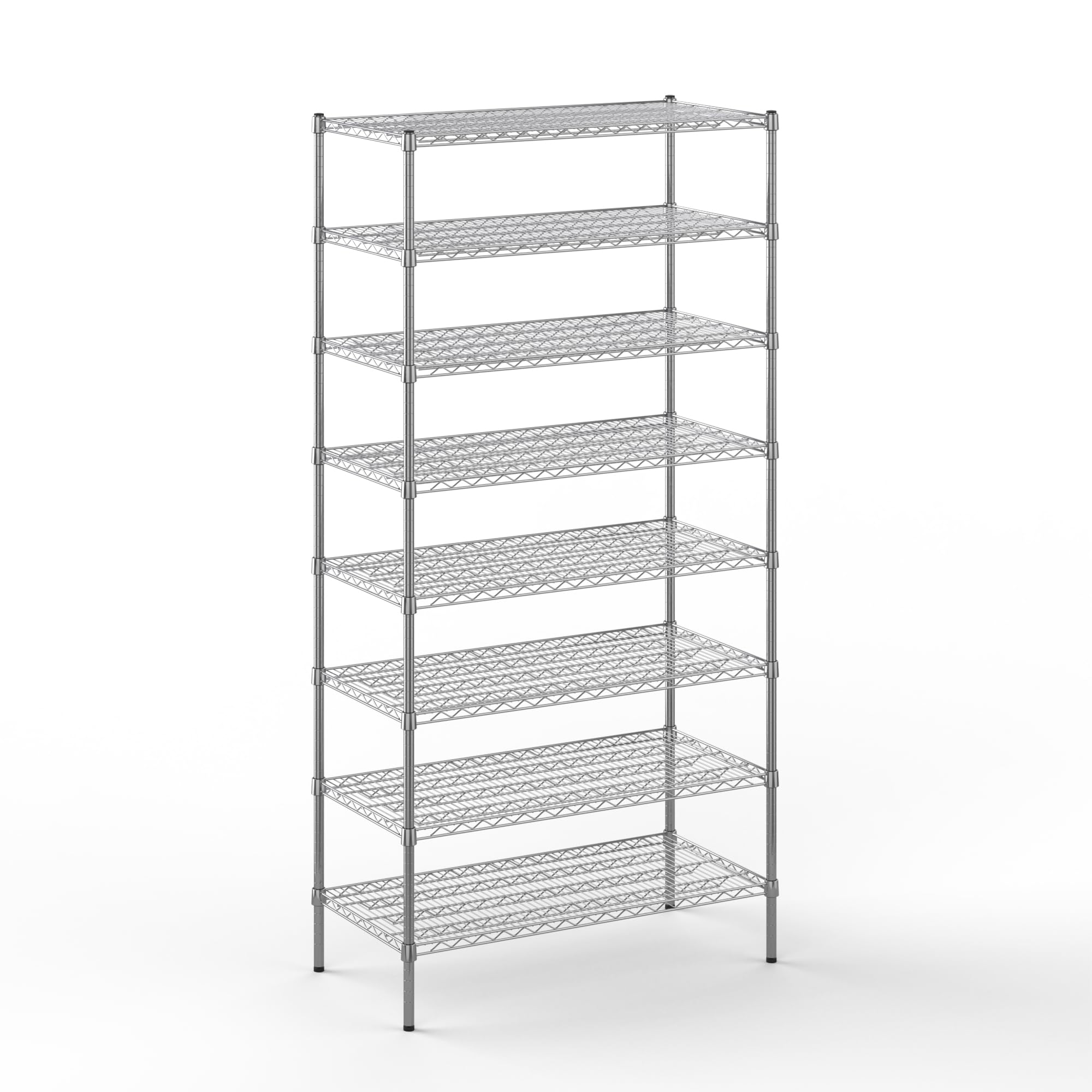 21" Deep x 42" Wide x 86" Height Wire Shelving Kit | 8-Tier | NSF Commercial Storage Rack Unit