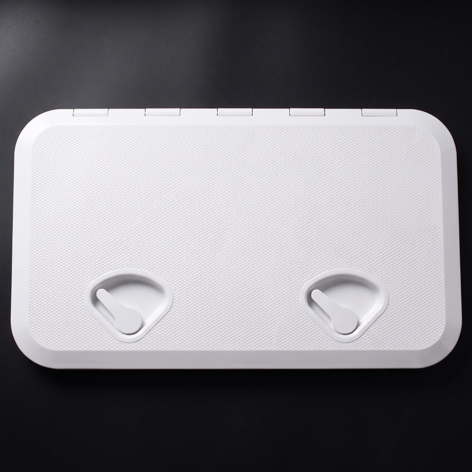 Sportello di Accesso Barca Portello Coperta Tappo Ispezione Scomparto con Maniglie Incassate Superficie Antiscivolo in FRP Rinforzato Resistente, Bianco, 353 606