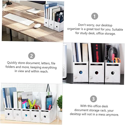 Miniatura 8 de Cabilock 5pcs Desktop Storage Rack File Holder Organizer for Students and Office Document Stand with Practical Design Space-saving File Organizer