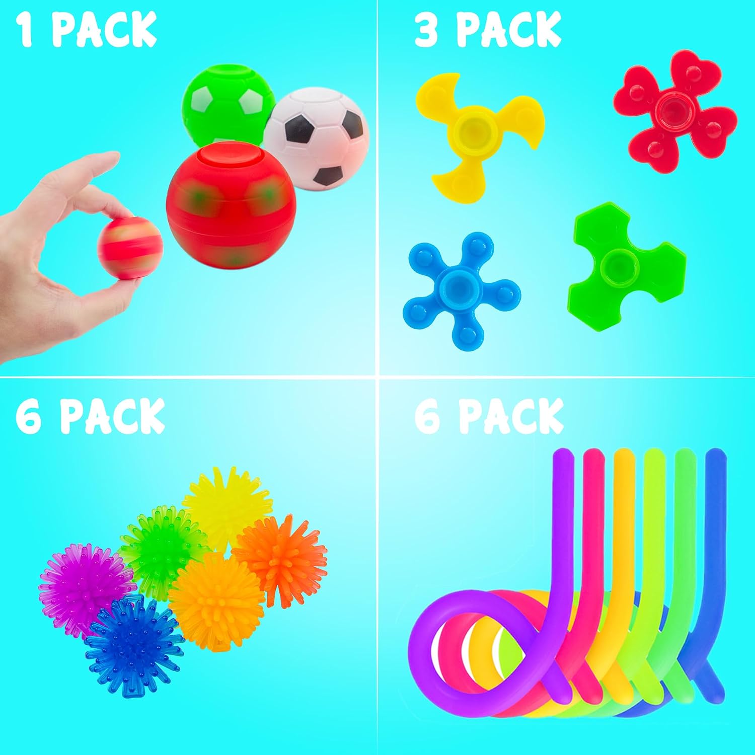 Fidget Toys Pack, Sensory Bundle with Storage Box, Party Favors Toys for Pinata Stuffers, Treasure Box, Goodie Bag Stuffers, Sensory Toys for ADD ADHD