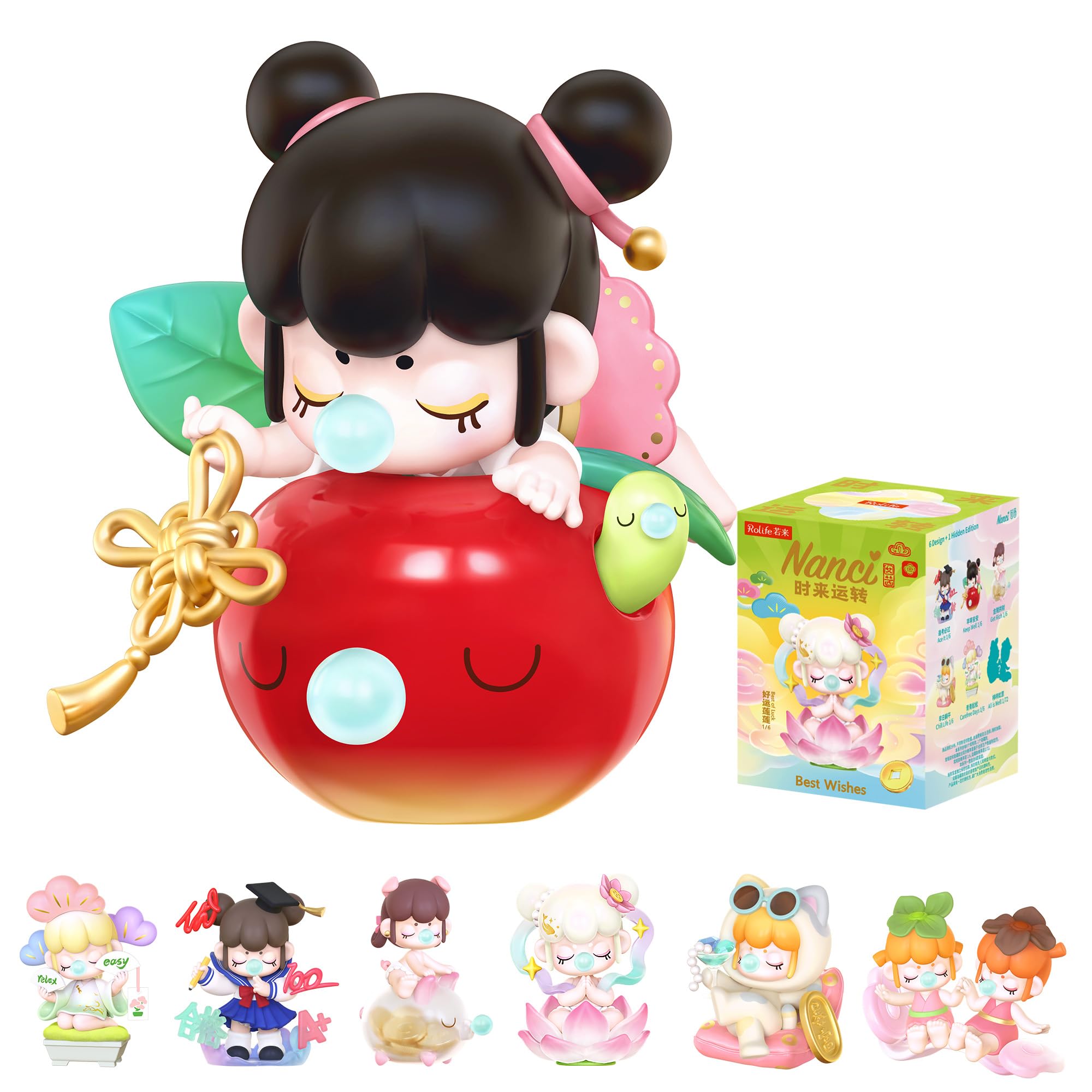 Rolife Nanci Best Wishes Series Blind Box – 1 Random Cute Collectible Vinyl Figure (6.5–12.5 cm), Surprise Toy Gift for Girls, Healing Aesthetic Desk Ornament
