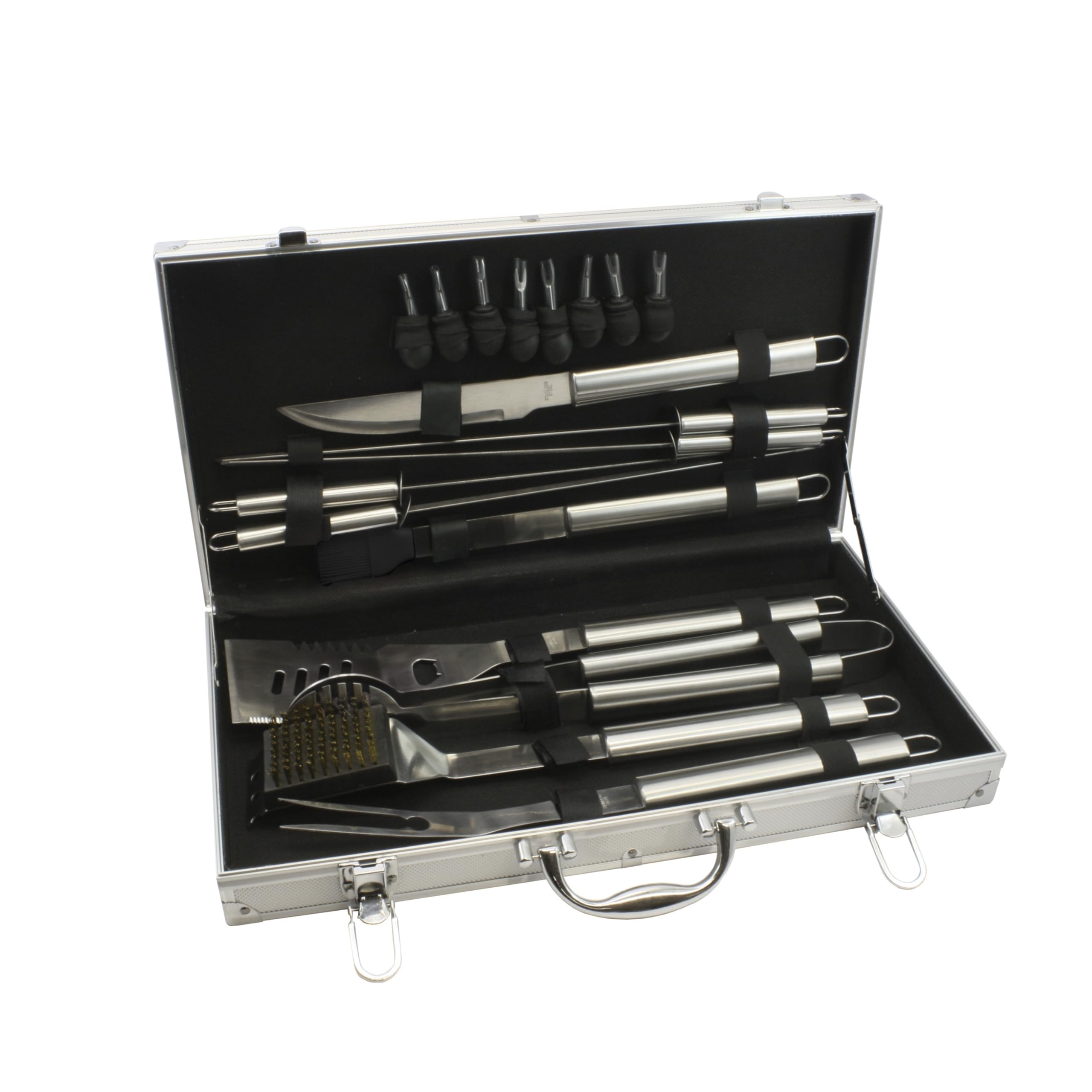 Leopold Vienna - Set utensili da barbecue 18 pezzi in valigetta - accessori barbecue