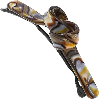 Paris CP3357 French Hair Barrette Clip for Girls, Handmade, Onyx, Metal-Free Closure Strong Hold Grip Hair Clips for Women, No Slip Durable Styling Girls Hair Accessories, Made in France