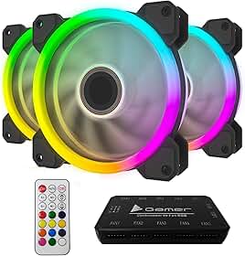 Kit 3 Cooler Fan Rgb Dupla Face 120mm Com Controladora (KIT 3 COOLERs RGB)