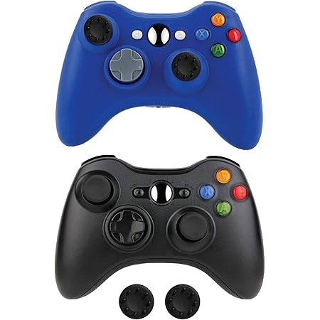 Amazon Com Bek Controller 2 Pack Replacement For Xbox 360 Controller Wireless Remote Gamepad With Thumb Grips Double Vibration Live Play Compatible With Microsoft Xbox 360 Slim Pc Windows Color Blue Black Computers Amazon Com Bek Controller 2 Pack Replacement For Xbox 360 Controller Wireless Remote Gamepad With Thumb Grips Double Vibration Live Play Compatible With Microsoft Xbox 360 Slim Pc Windows Color Blue Black Computers
