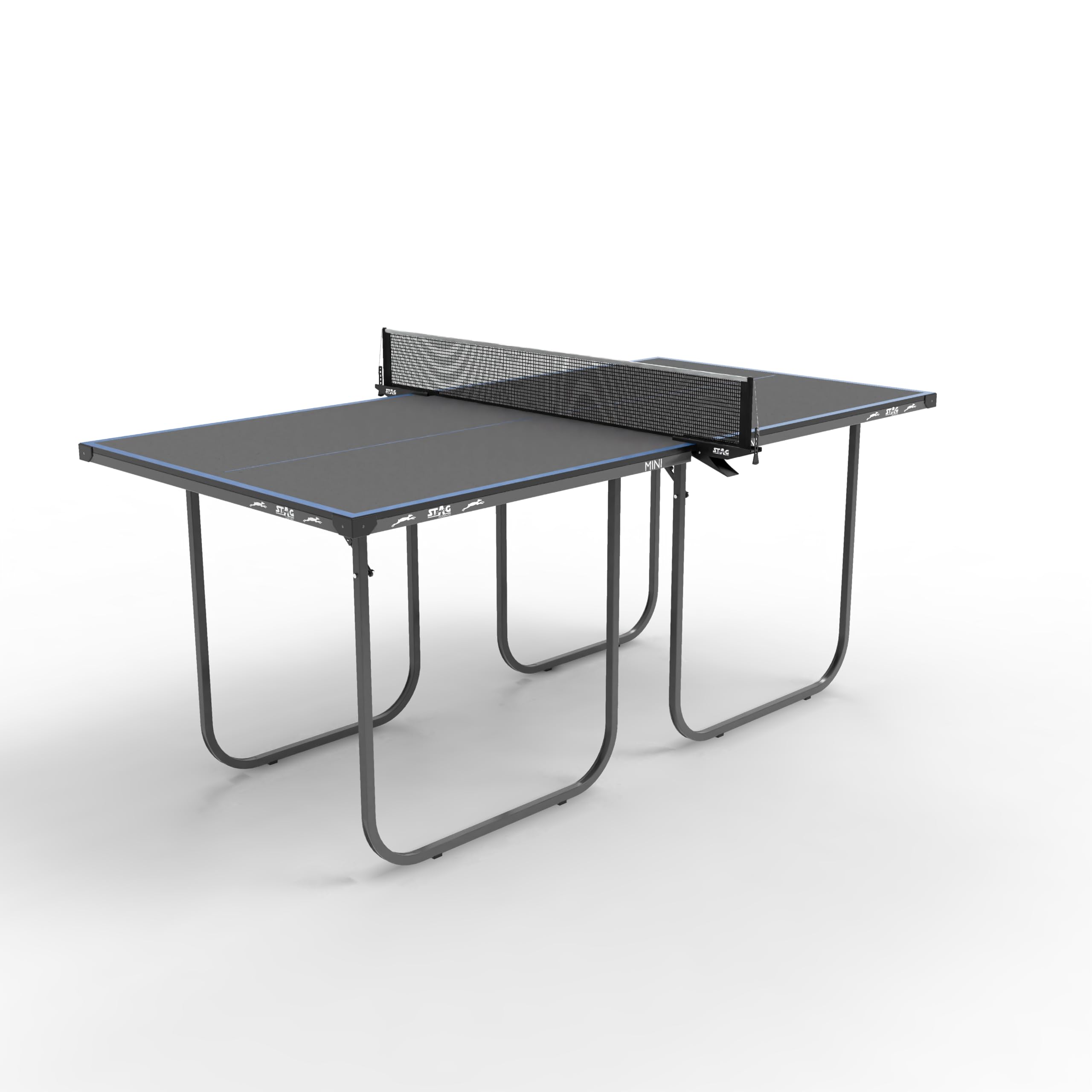 Stag Iconic Mini New Series Table Tennis (T.T) Table| Indoor-Outdoor Portable T.T Table| Easy Foldable Space Saving Ping-Pong Table for Home, Club with 12mm Top Thickness-(1 Playset & Net Included)-picture-20