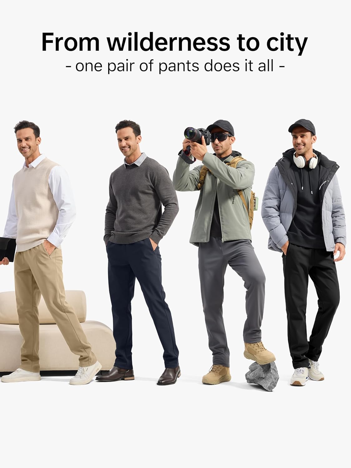 FREE SOLDIER Men's Fleece Lined Winter Pants Waterproof Warm Sweatpants Athletic Thermal Pants - Image 7