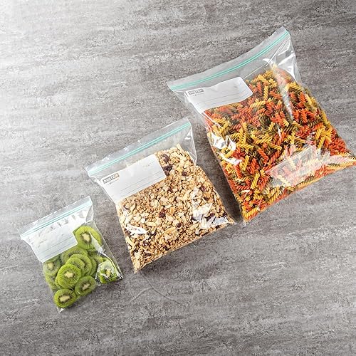Miniatura 6 de Restaurantware Bag Tek - Bolsas de almacenamiento con cremallera de 1 galón, 25 bolsas desechables con cremallera, bolsas de plástico transparente a
