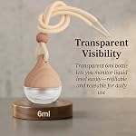 3PCS Water Drop Car Air Freshener Diffuser Bottle,Empty Hanging Car Diffusers for Essential Oils as Cars Decor,6ml Clear Air Freshener/Essential Oil Cars Diffuser Bottle with Rope/Cap