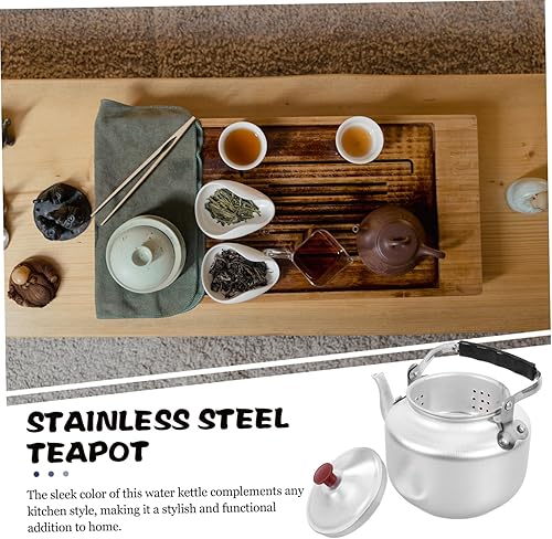 Miniatura 7 de Luxshiny Casa Hervidor Estilo Retro Tetera Filtro de Aleación de Aluminio Estufa Seguro Uso Diario Hervidor de Agua Aleatorio