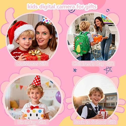 Miniatura 6 de Cámara digital, cámaras digitales HD de 1080P para apuntar y disparar con tarjeta de memoria de 32 GB, cámara compacta de larga duración, regalos