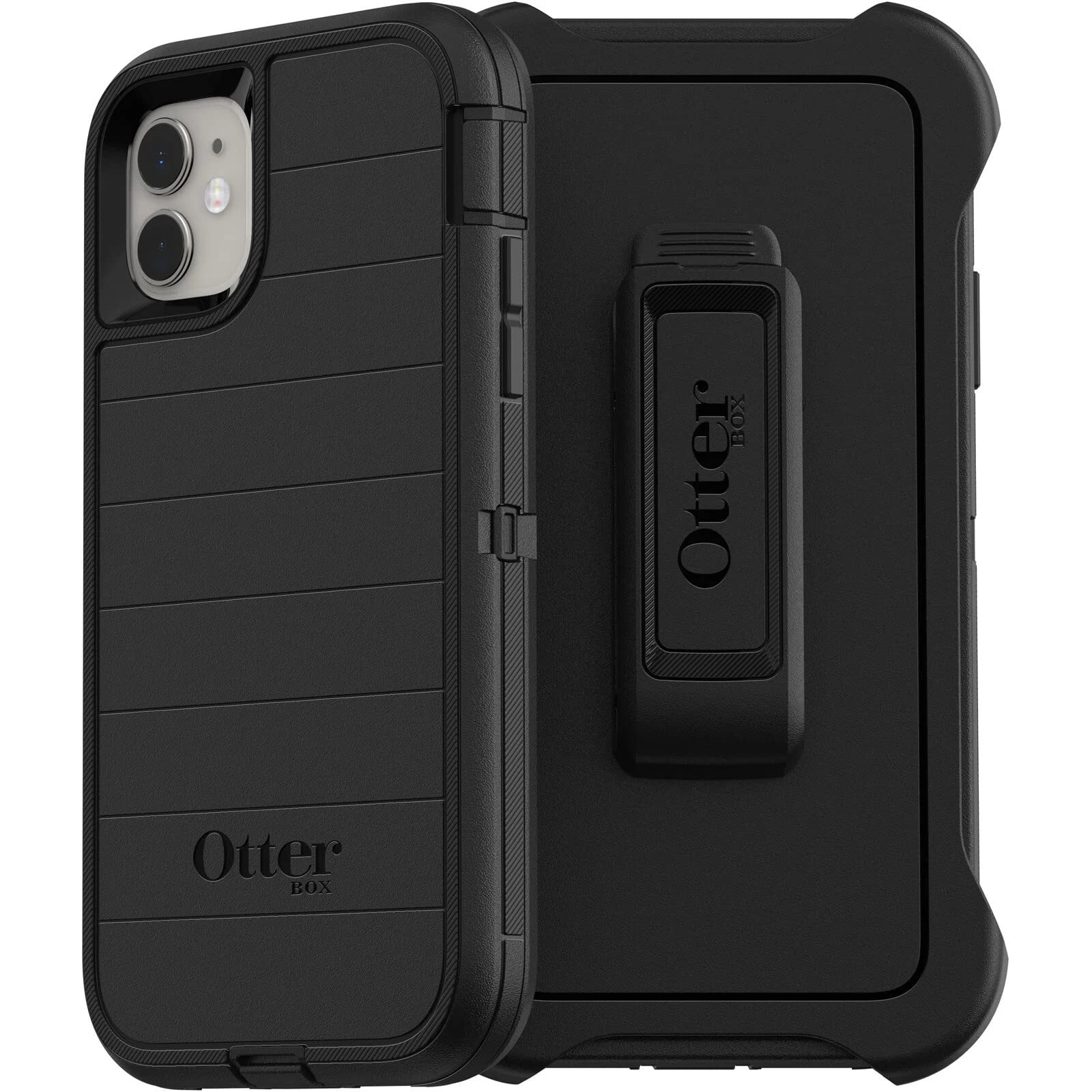 OtterBox Defender Series Screenless Edition Case for iPhone 11 (Only) - Holster Clip Included - Microbial Defense Protection - Retail Packaging - Black
