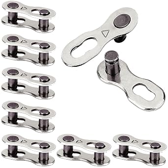 VANSIHO 8 Pairs 6/7/8/9/10 Speed Bicycle Chain Connector Missing Link for MTB/Road/BMX/Electric Bikes 8