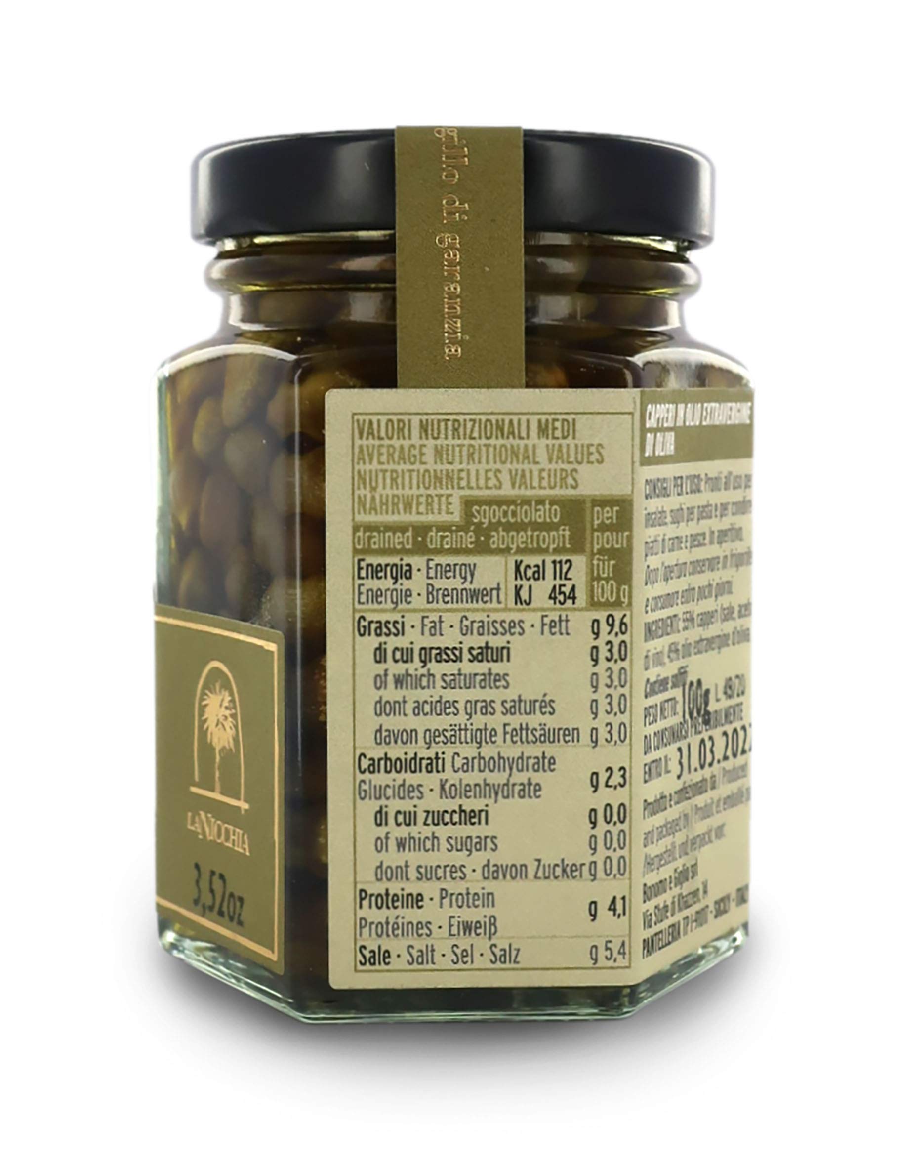 Câpres à l'Huile d'Olive Extra Vierge 100g