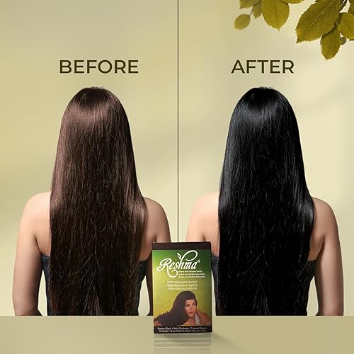 Miniatura 7 de Reshma Beauty Henna en polvo orgánico 100% natural para el cabello con 7 hierbas ayurvédicas índigo, henna, nueces de Bhilawa, hibisco, amla,