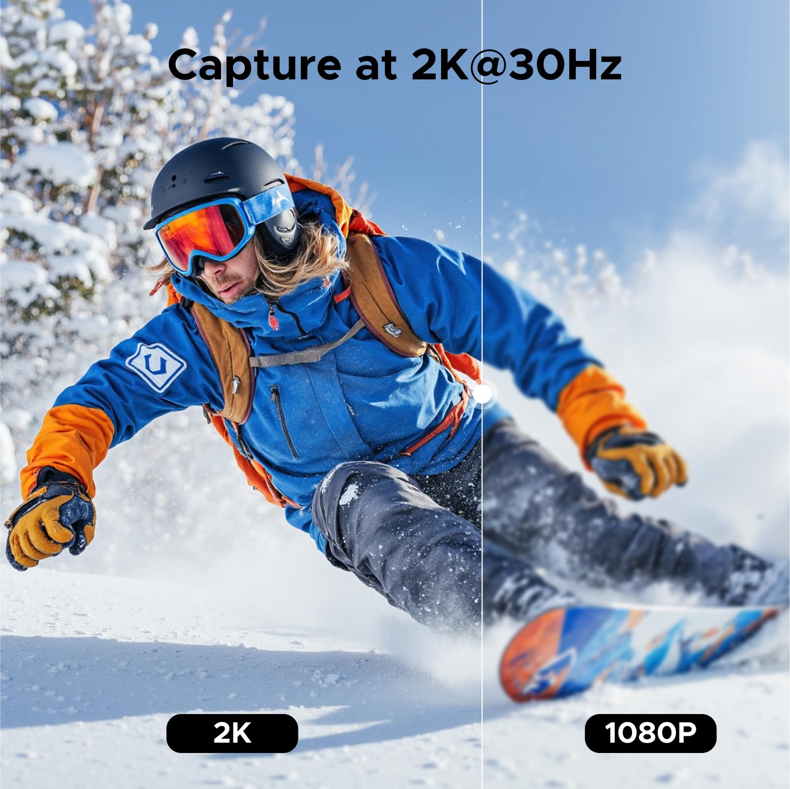 UGREEN 2K@30Hz Video Capture Card HDMI to USB 3.0 A and USB C Capture Device, 4K Input 1080P 60FPS with Low Latency for Streaming Game Recording Compatible with Switch 2/Xbox/PS4/PS5/PC/Camera