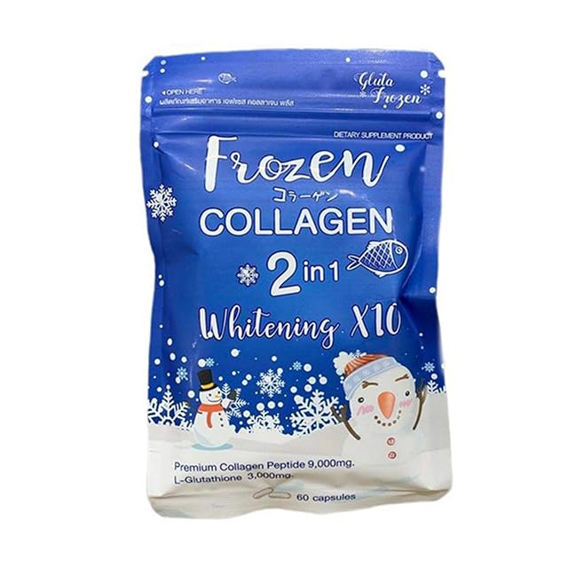 Frozen Collagen 2 in 1 Premium Collagen Peptide Glutathione 60 Capsules