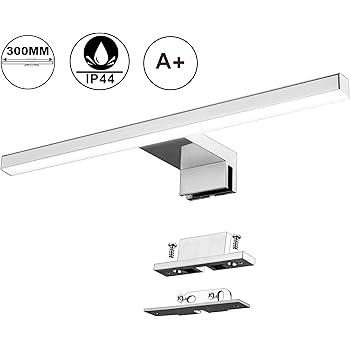 Led Spiegelleuchte 5w 400lm Badezimmer Spiegellampe Azhien Neutralweiss 4000k Led Kabinettlicht Wandleuchte Ip44 230v Edelstahl Bad Spiegelleuchte Produktlange 300mm Amazon De Beleuchtung