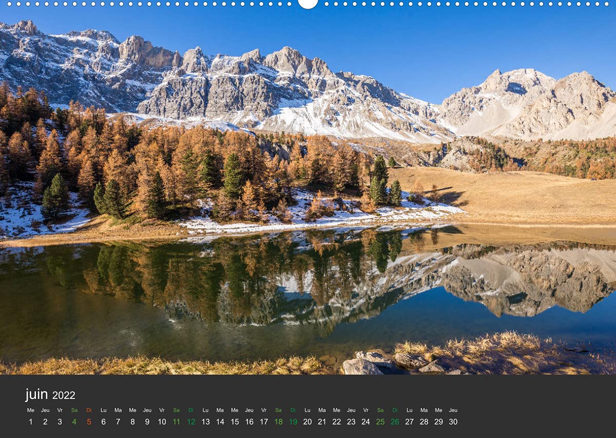 Lacs de montagne. Miroir des cimes (Premium, hochwertiger DIN A2 Wandkalender 2022, Kunstdruck in Hochglanz): Découvrez chaque mois, des photographies ... mensuel (Calendrier mensuel, 14 Pages )