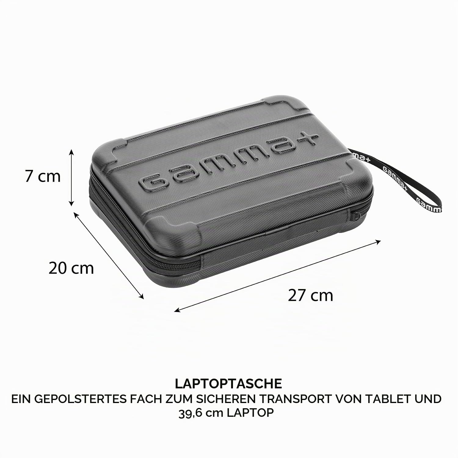 Gamma+ Reiseetui für Haarschneider, Clipper, Trimmer und Rasierer | Organizer für Barber-Zubehör | Wasserdicht | Stoßfest | Leicht | Kompakte Größe | Hartschale | Schwarz